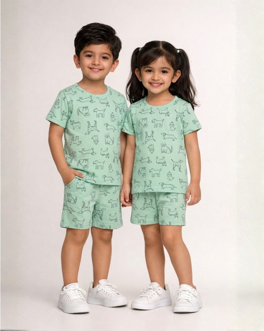 Agan 2 premium kids unisex shorts set