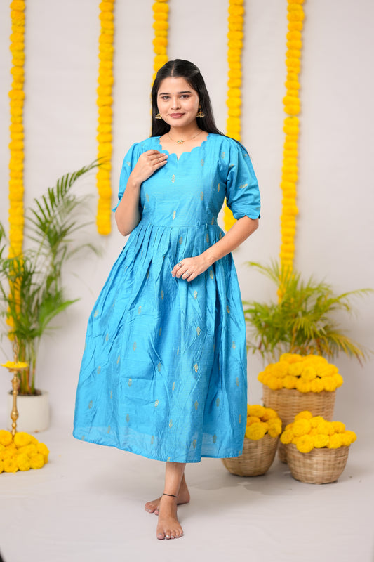 Niraimathi 1 premium raw silk maternity kurti