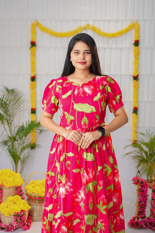 Azhagi premium maternity cotton kurti