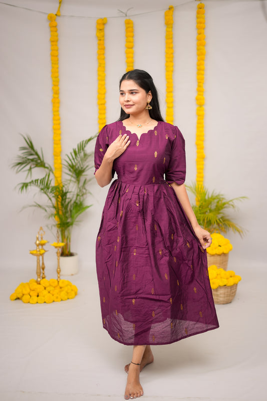 Niraimathi 5 premium raw silk maternity kurti