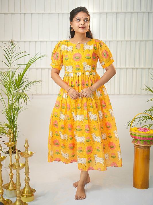Amrudha Premium soft Hakoba Maternity kurtis