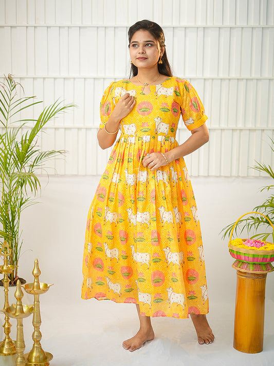 Amrudha Premium soft Hakoba Maternity kurtis