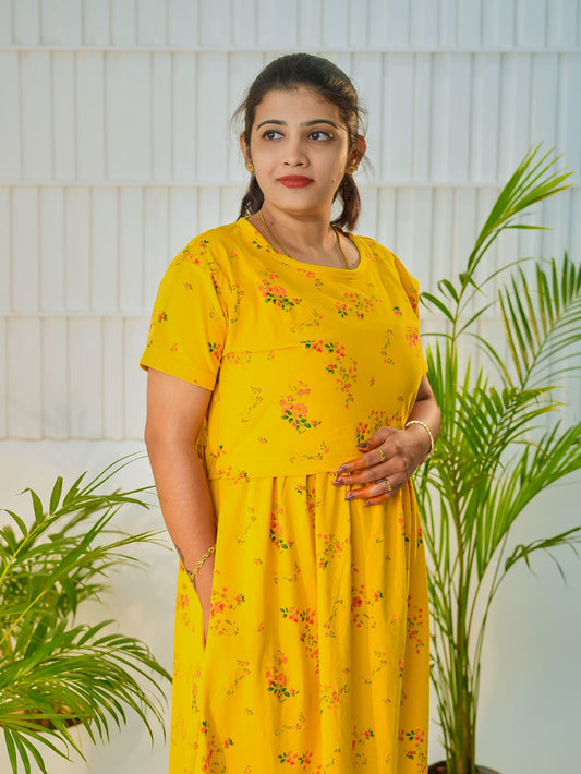 Poovizhi Premium Zipless Maternity Lounge wear