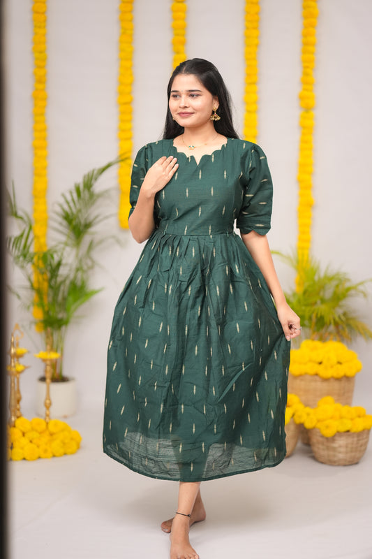 Niraimathi 10 premium raw silk maternity kurti