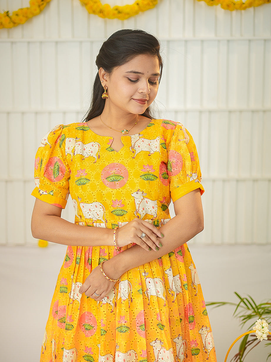 Amrudha Premium soft Hakoba Maternity kurtis