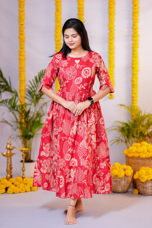 Magizh premium cotton maternity kurti