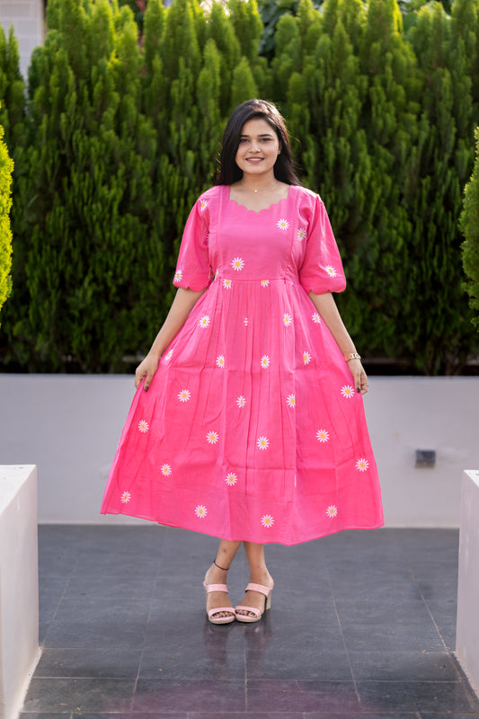 Azhagi pure cotton maternity kurti