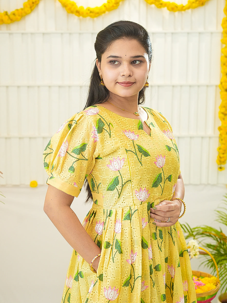 Vani Premium soft Hakoba Maternity kurtis