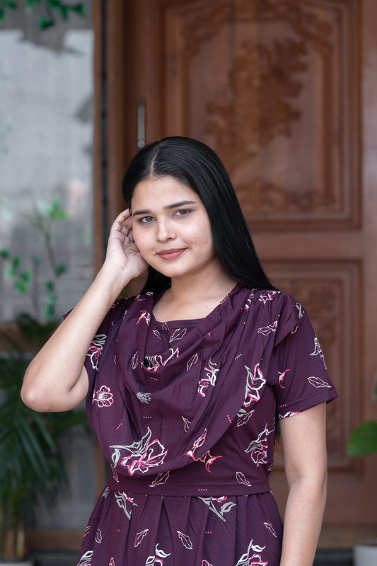 Suhana 4 premium shawl type maternity lounge wear