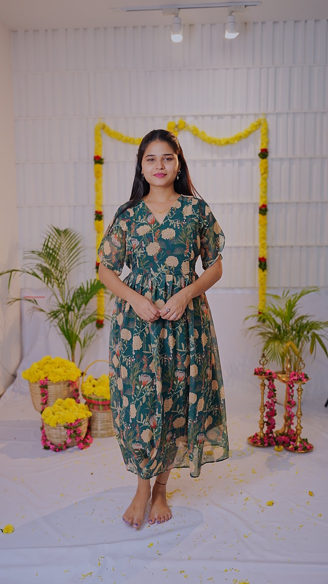 magizh premium georgette maternity kurti