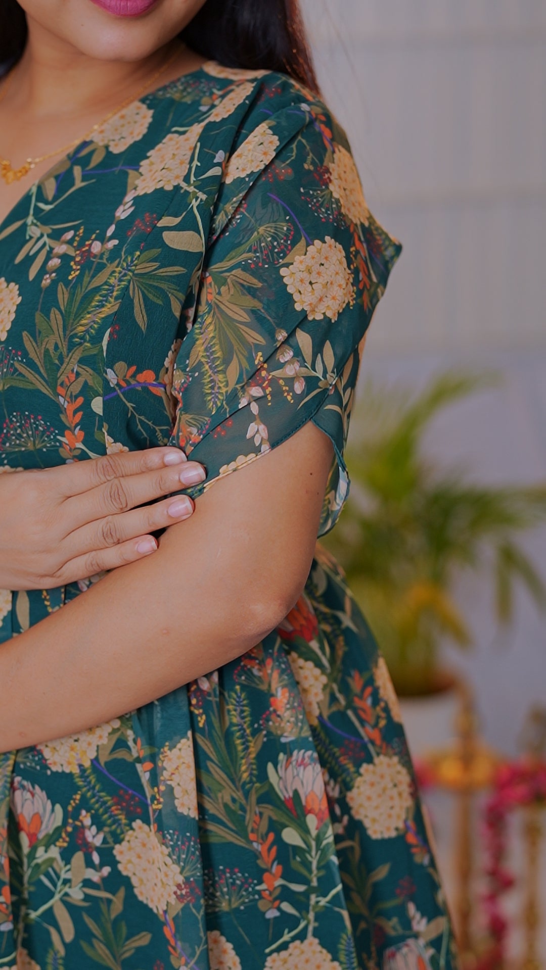 magizh premium georgette maternity kurti