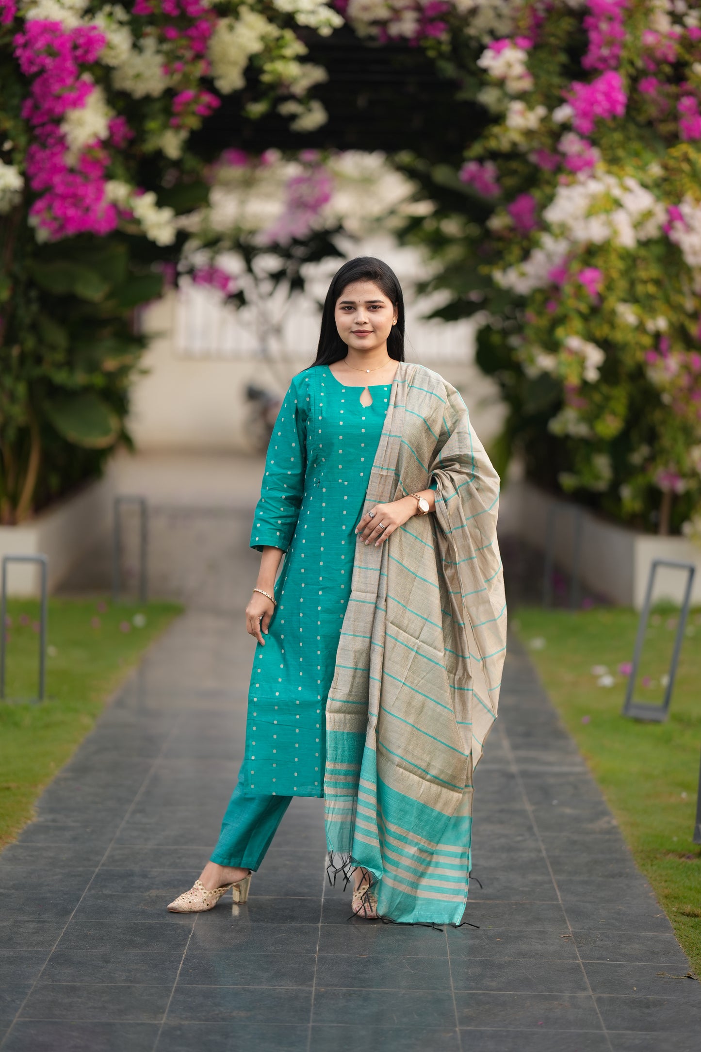 Maina premium raw silk 3 piece set