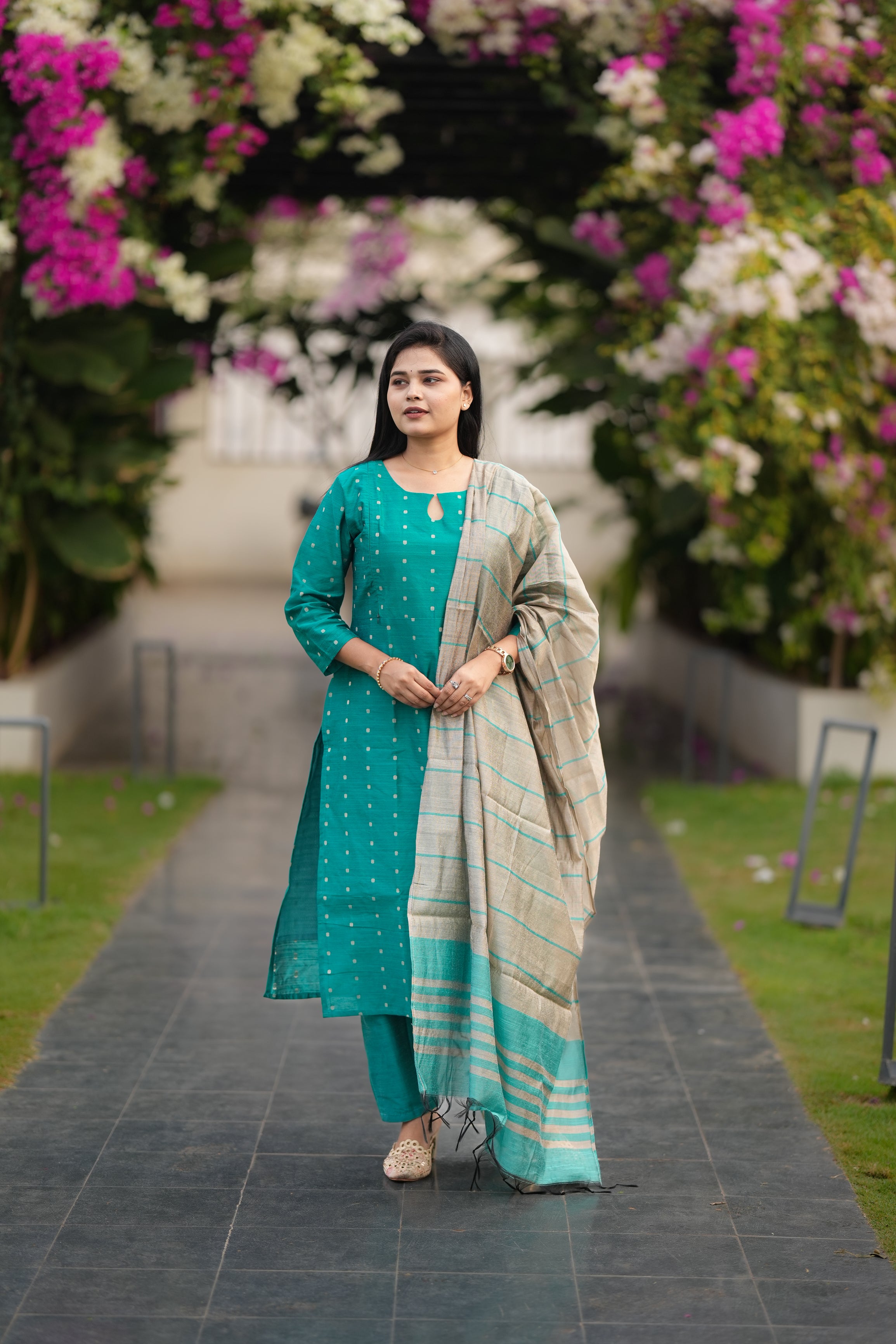 Maina premium raw silk 3 piece set