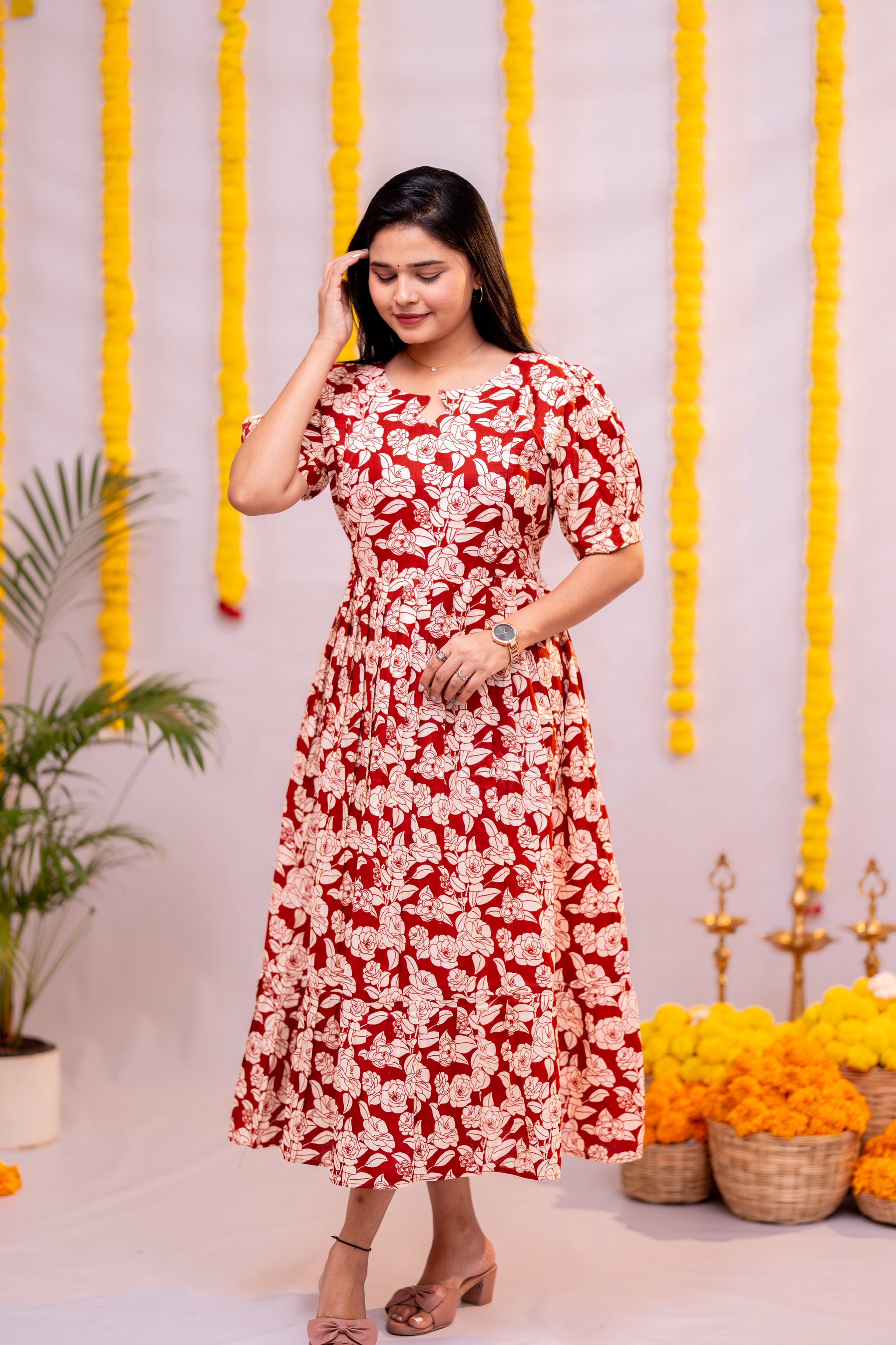 Nikitha premium cotton maternity kurti