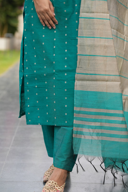 Maina premium raw silk 3 piece set