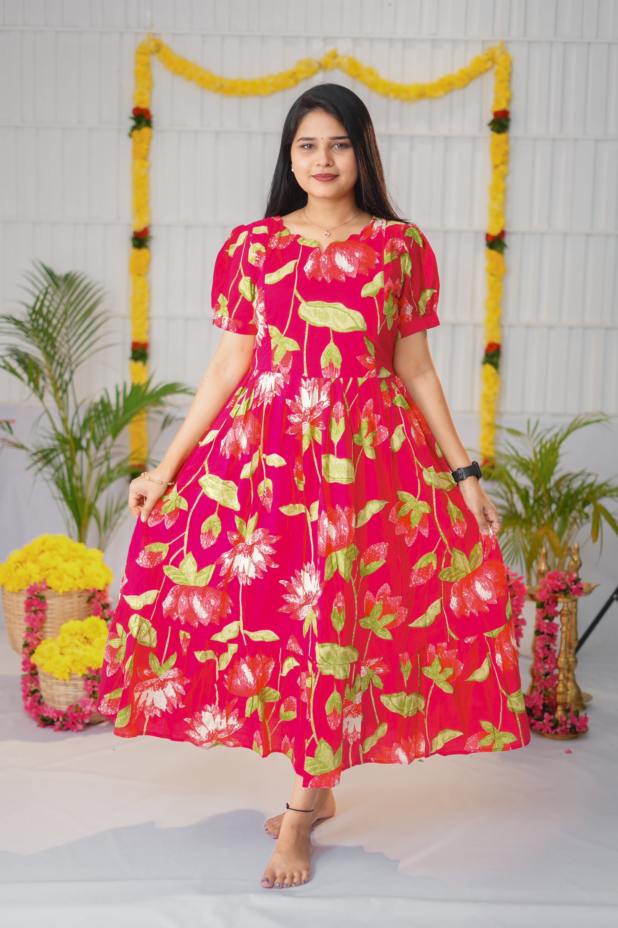 Azhagi premium maternity cotton kurti