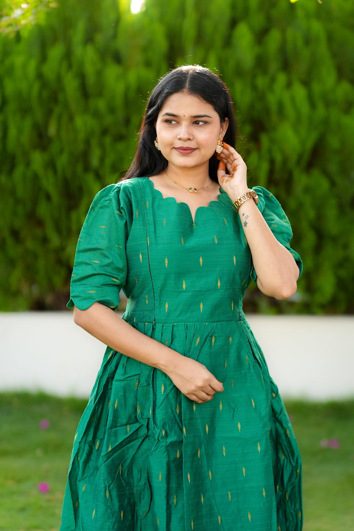 Thooriga 3 premium Raw silk maternity kurti