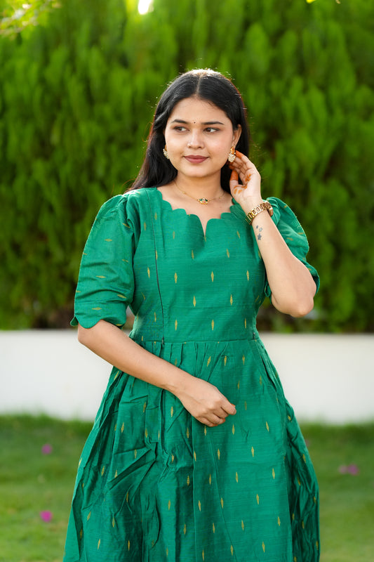 Thooriga 3 premium Raw silk maternity kurti
