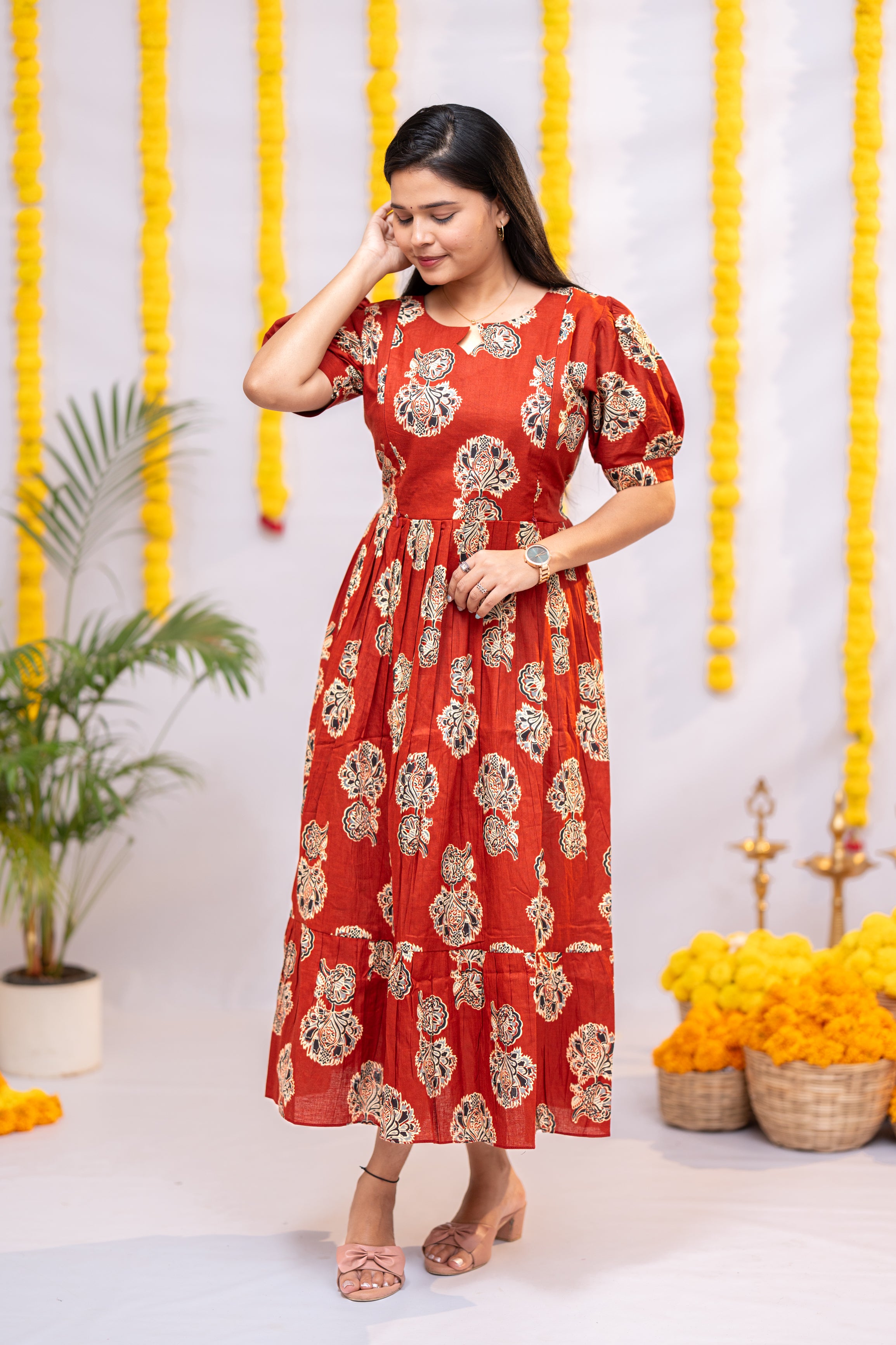 Hasini premium cotton maternity kurti