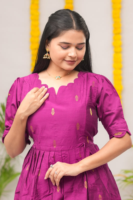 Niraimathi 2 premium raw silk maternity kurti