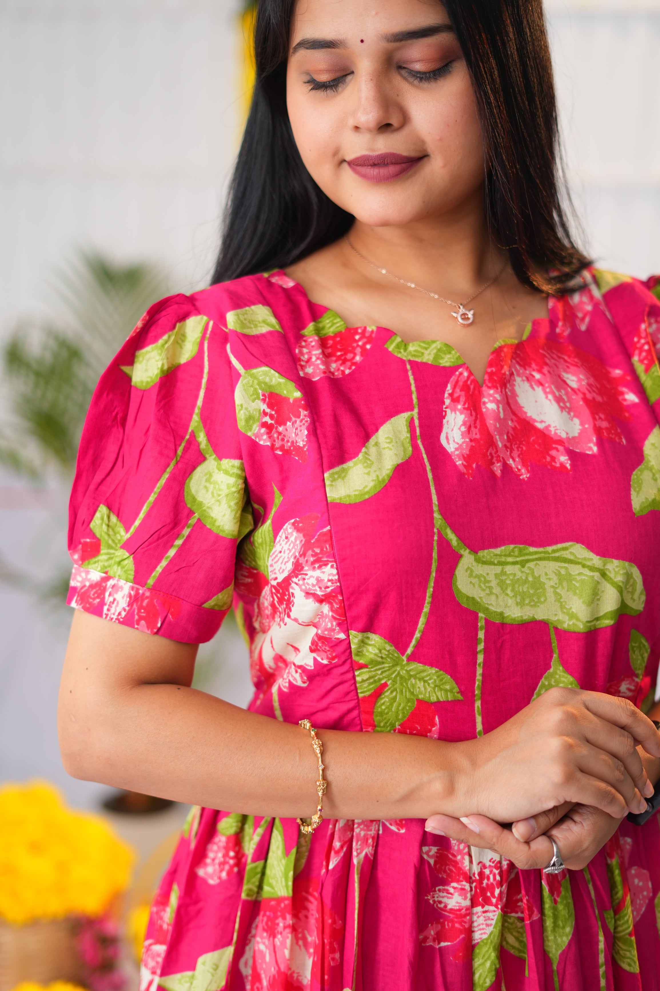 Azhagi premium maternity cotton kurti