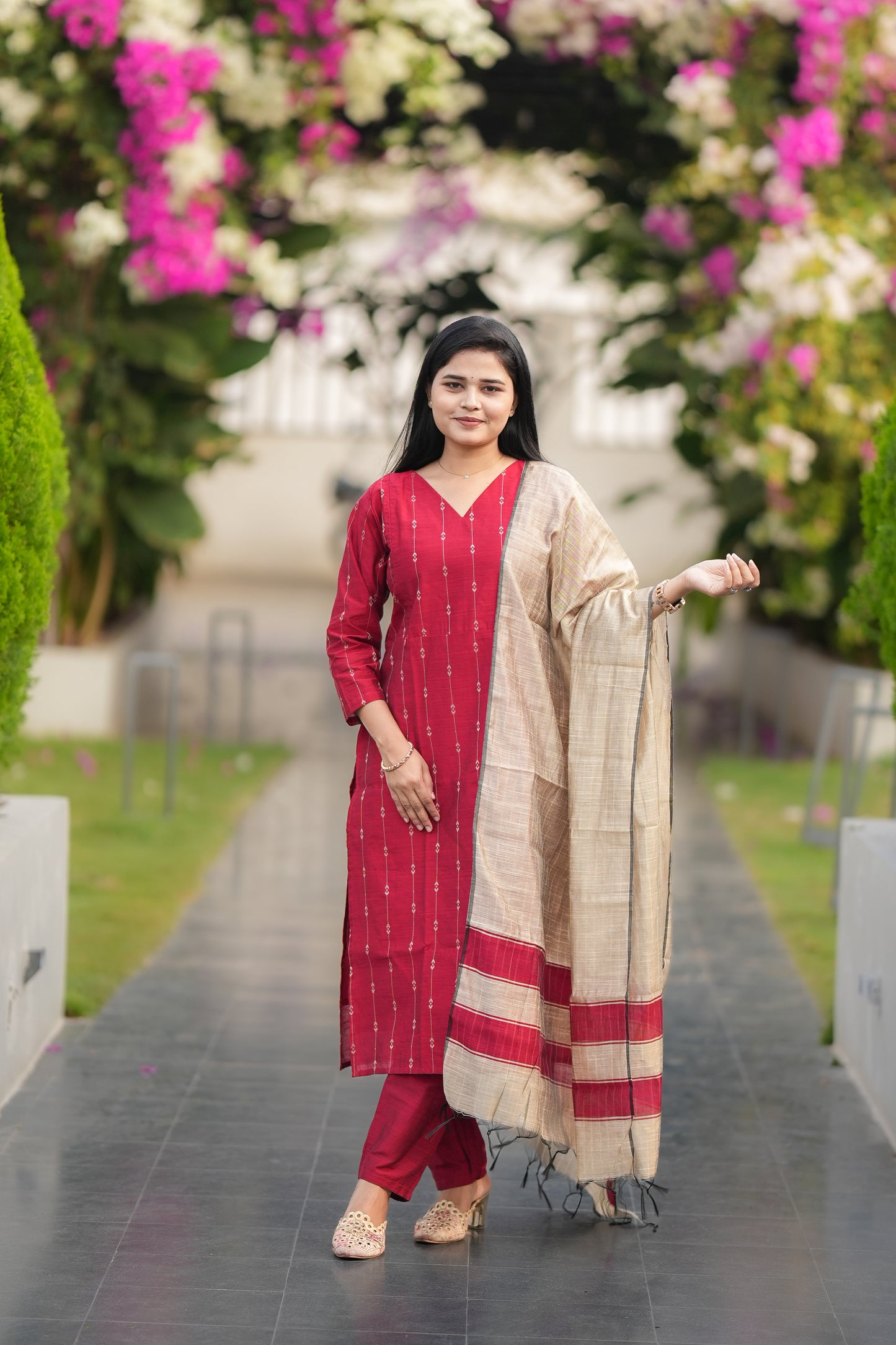 Maina premium raw silk 3 piece set