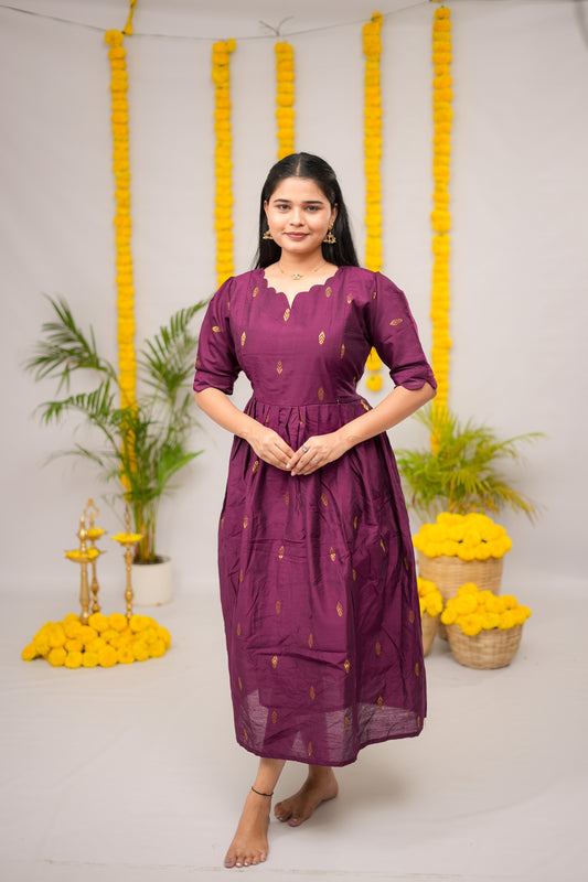 Niraimathi 5 premium raw silk maternity kurti