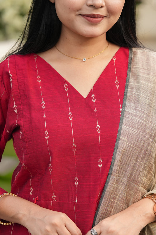 Maina premium raw silk 3 piece set