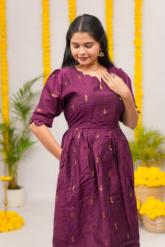 Niraimathi 5 premium raw silk maternity kurti