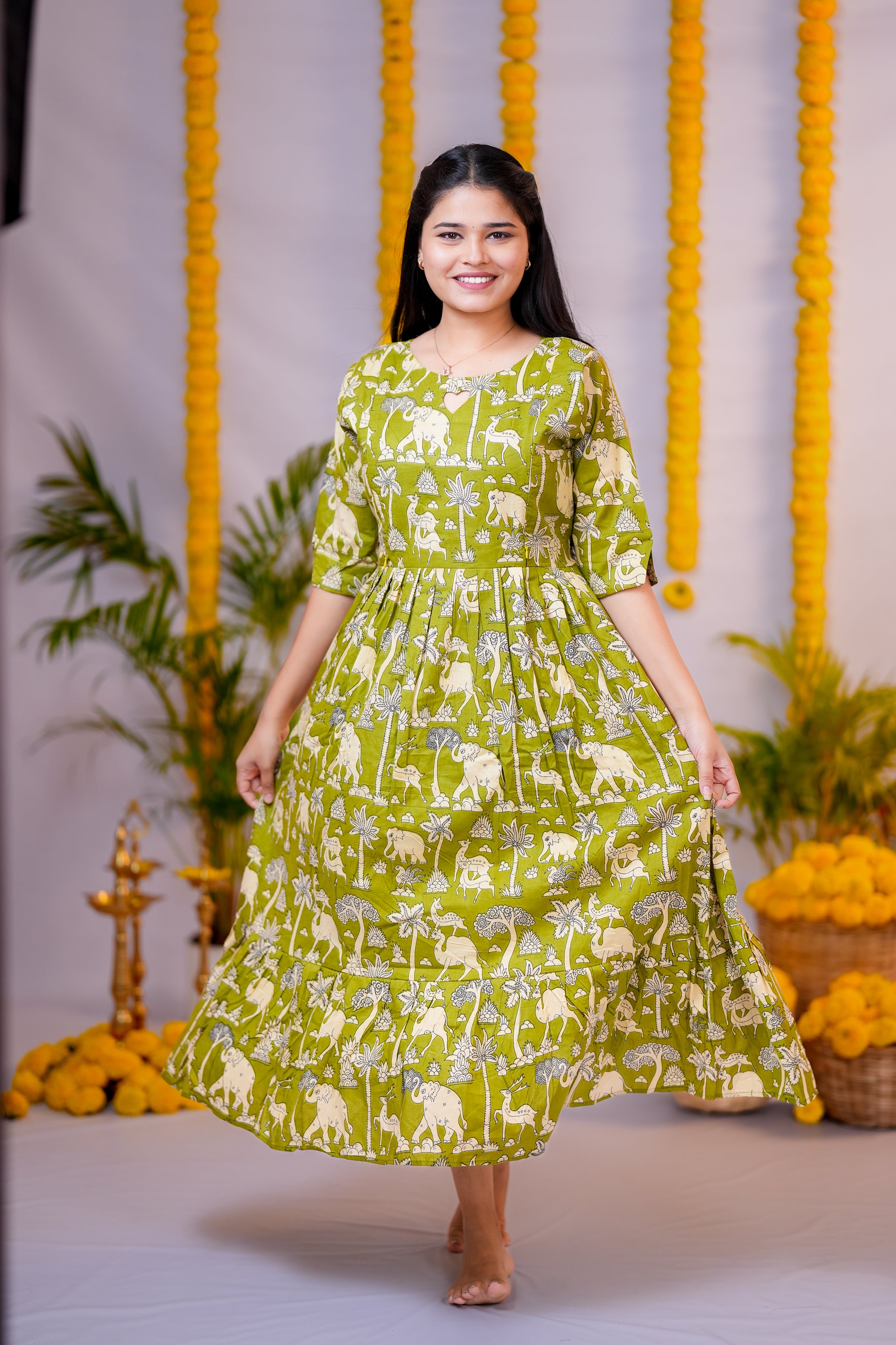 Kural 2 premium cotton maternity kurti