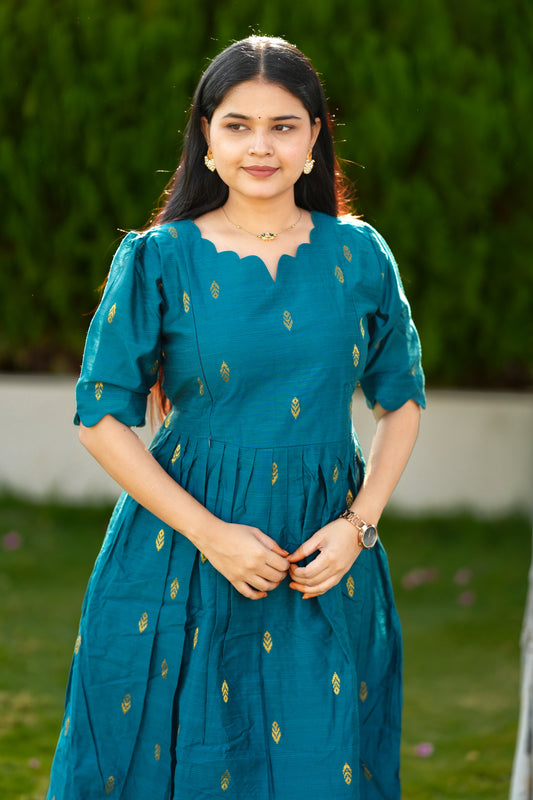 Thooriga 1 premium Raw silk maternity kurti