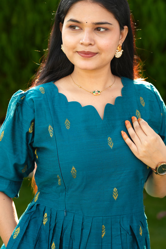 Thooriga 1 premium Raw silk maternity kurti