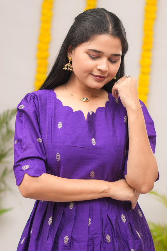 Niraimathi 3 premium raw silk maternity kurti