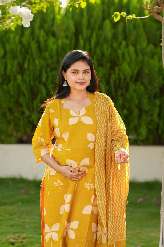 Madhi 3 premium cotton maternity 3 piece set