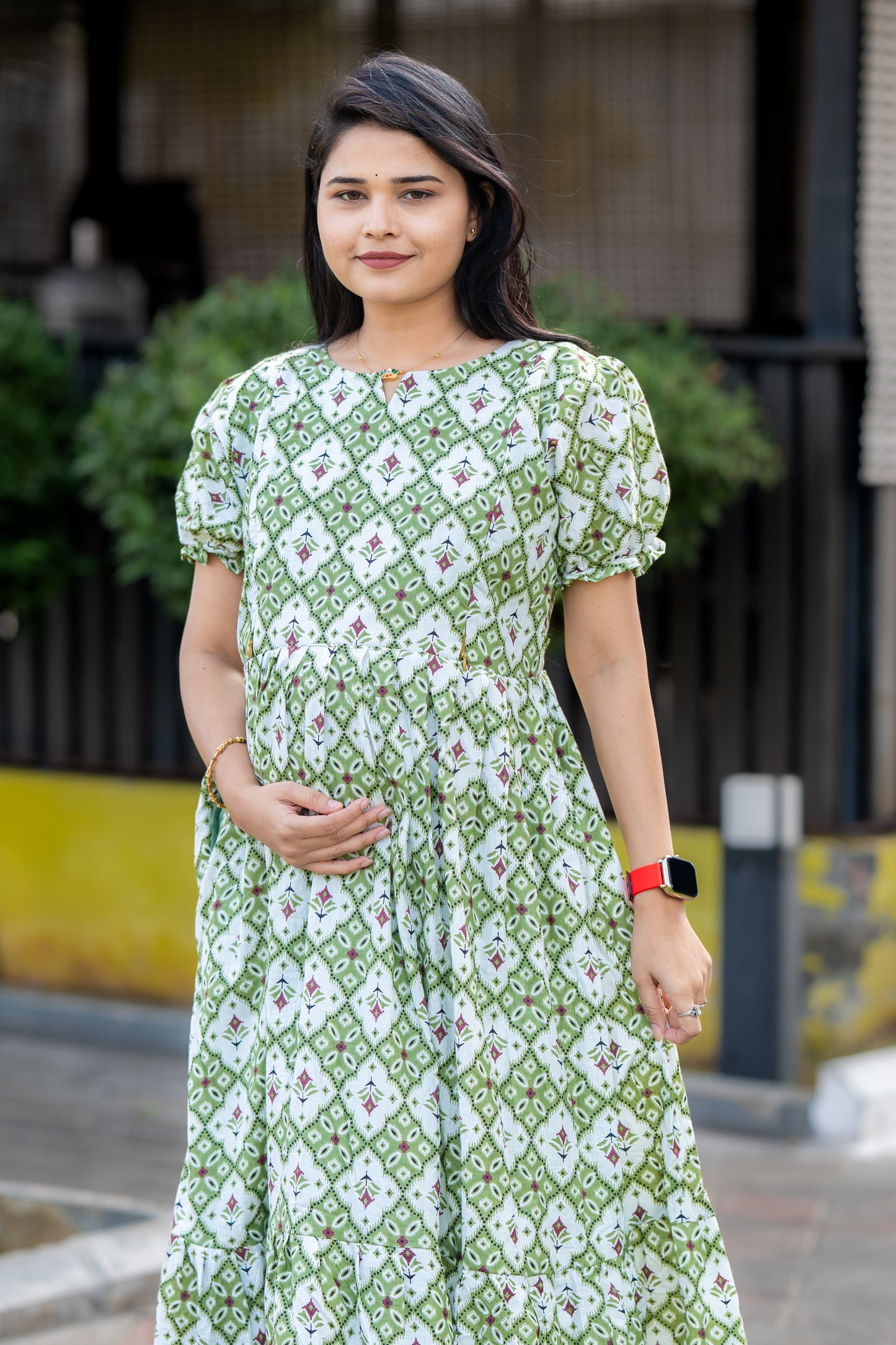 Agalya premium cotton maternity kurti