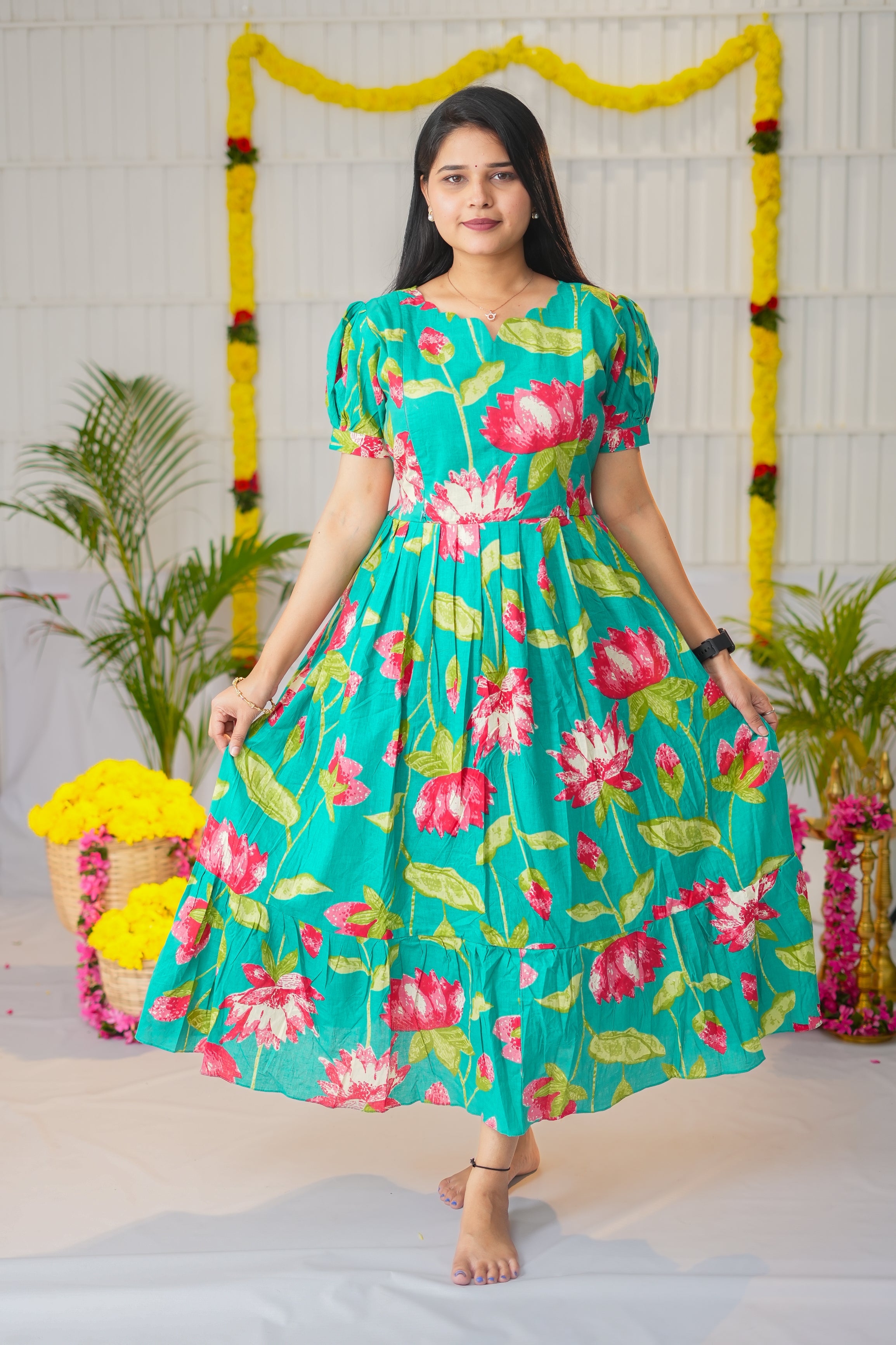 paavai premium pure cotton maternity kurti