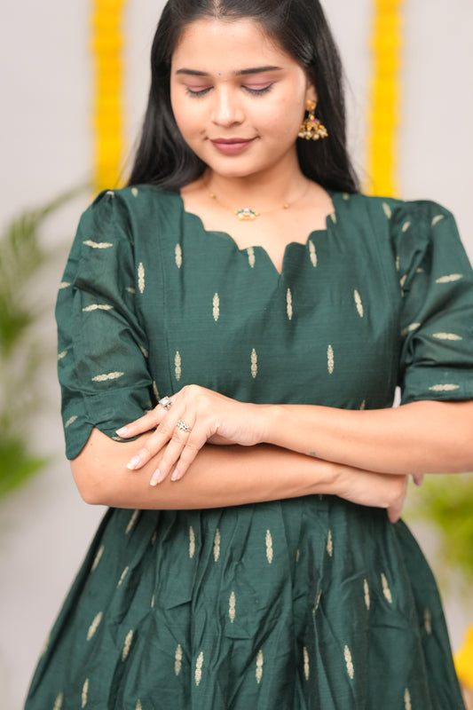 Niraimathi 10 premium raw silk maternity kurti