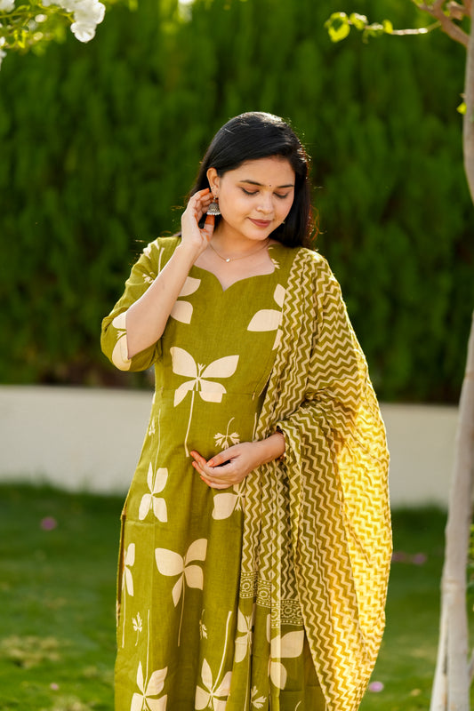 Madhi 2 premium cotton maternity 3 piece set