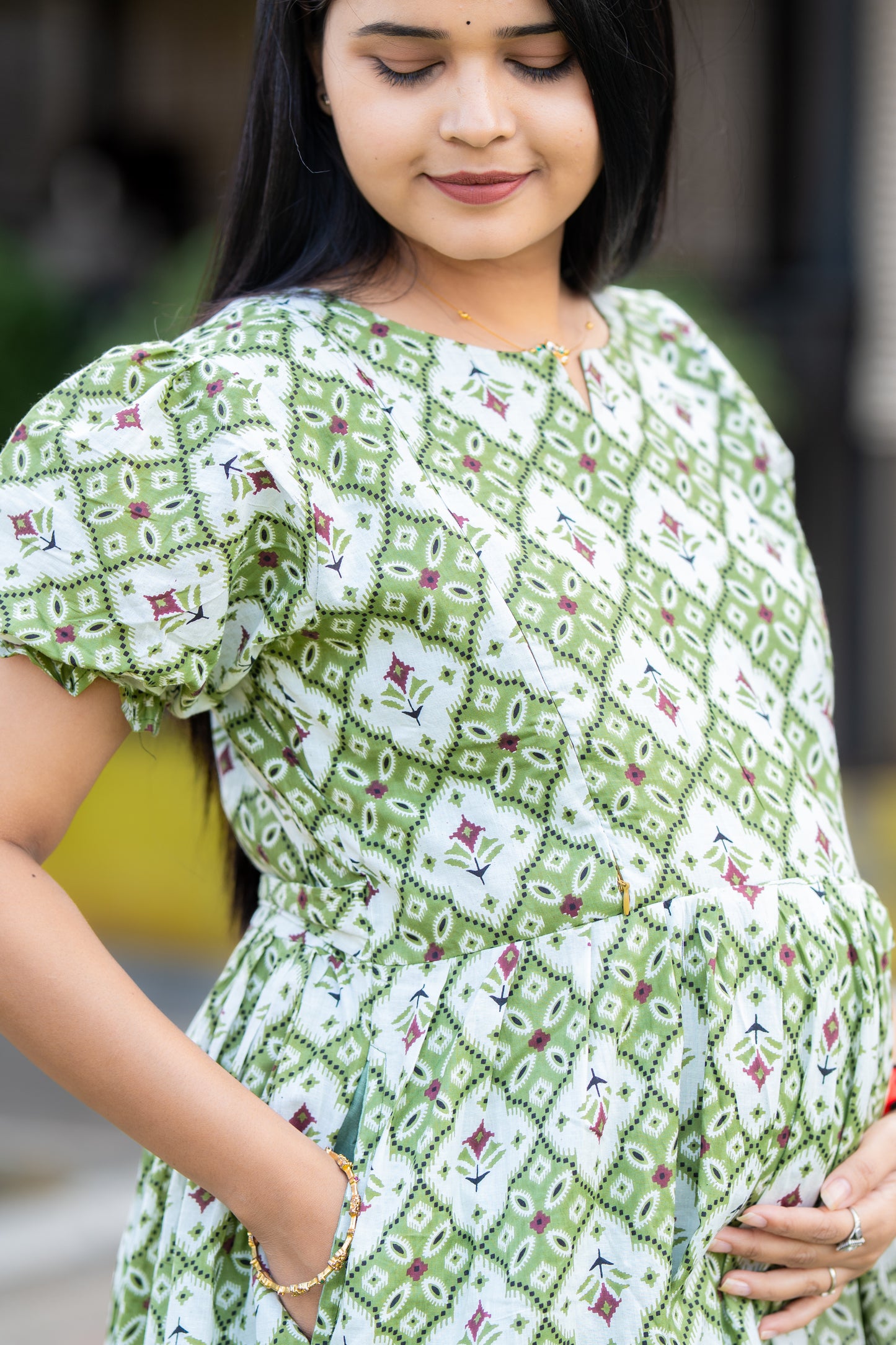 Agalya premium cotton maternity kurti