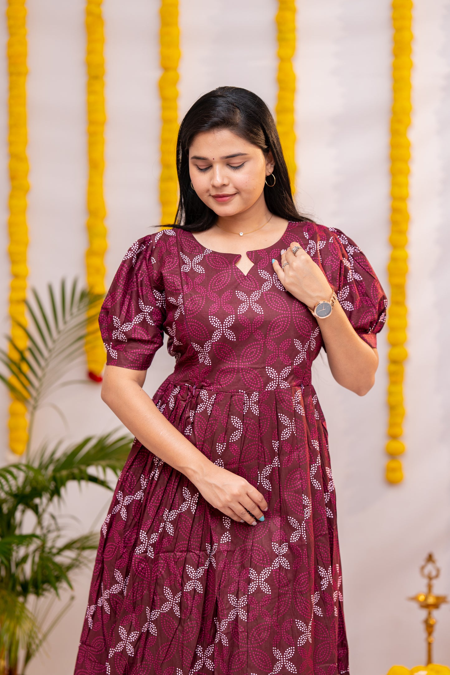 Hasini premium cotton maternity kurti