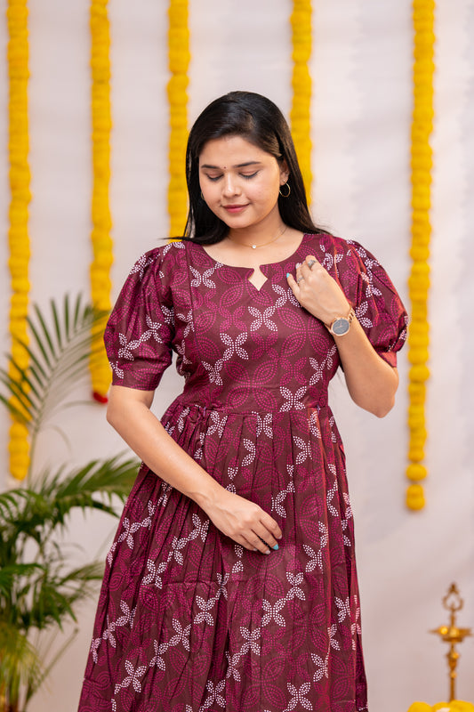 Hasini premium cotton maternity kurti