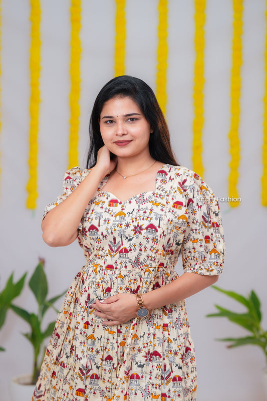 Mahi premium cotton maternity kurti