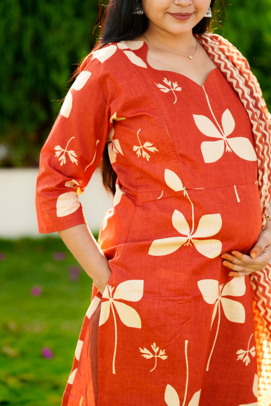 Madhi 1 premium cotton maternity 3 piece set