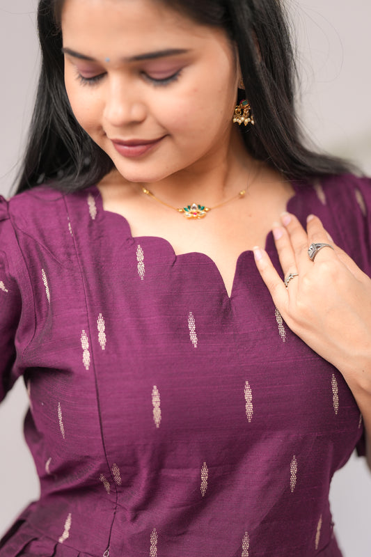 Niraimathi 11 premium raw silk maternity kurti