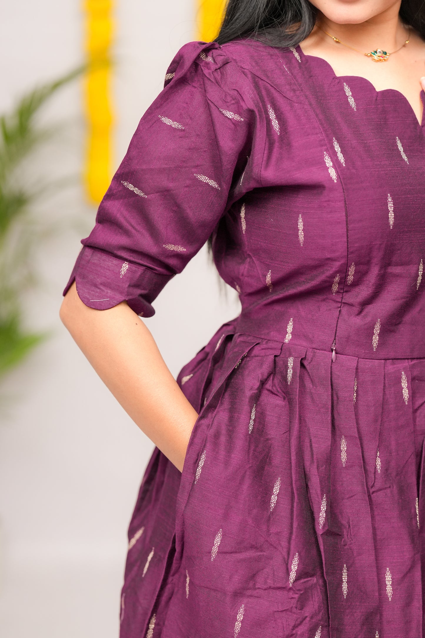 Niraimathi 11 premium raw silk maternity kurti