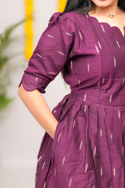 Niraimathi 11 premium raw silk maternity kurti