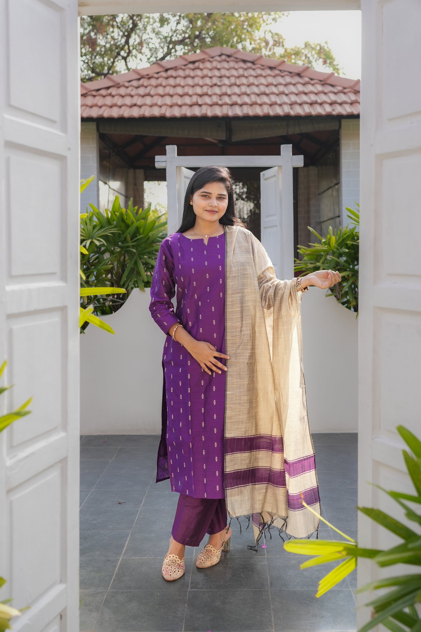 Maina premium raw silk 3 piece set