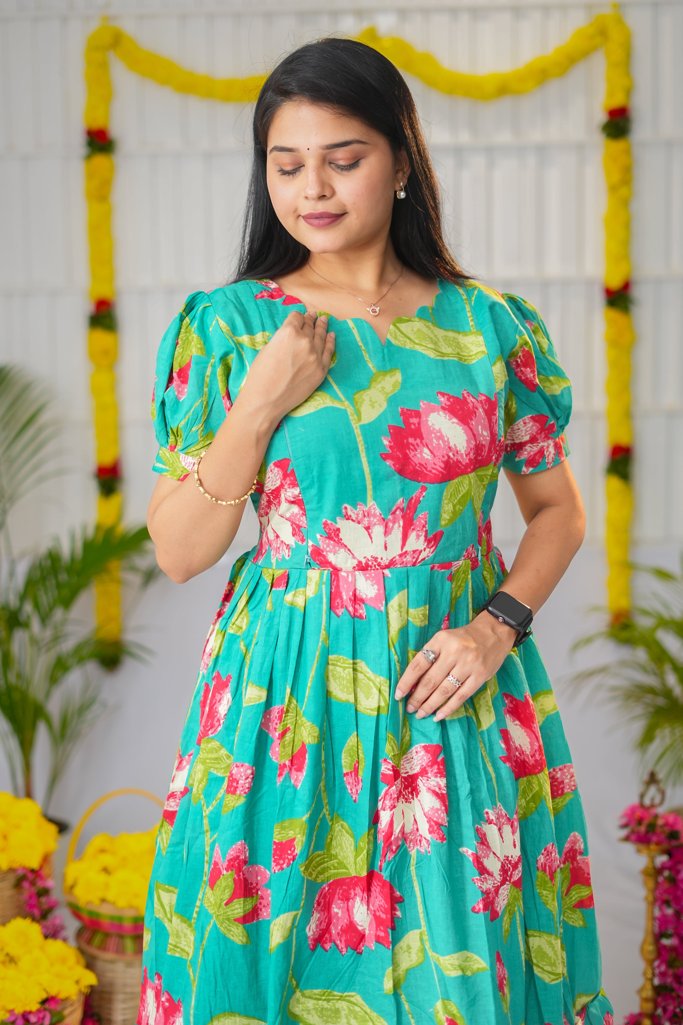 paavai premium pure cotton maternity kurti
