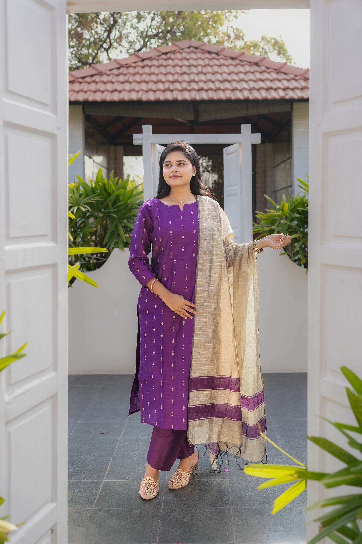 Maina premium raw silk 3 piece set