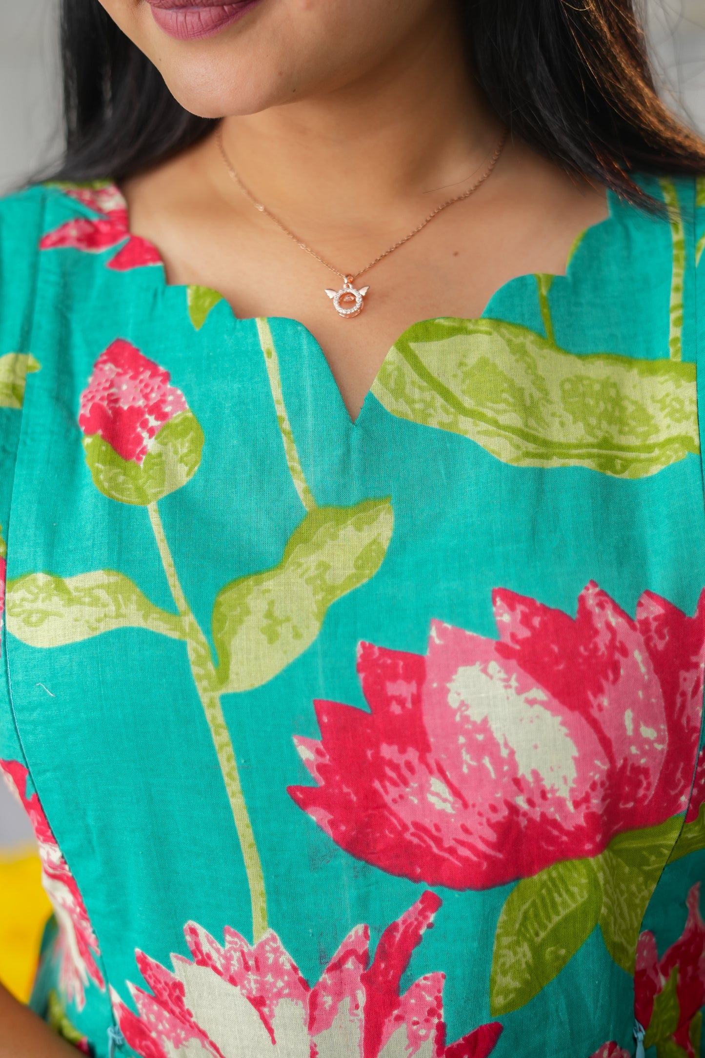 paavai premium pure cotton maternity kurti